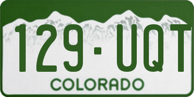 CO license plate 129UQT