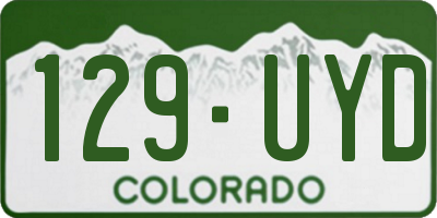 CO license plate 129UYD