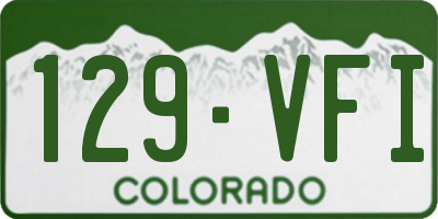 CO license plate 129VFI