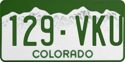 CO license plate 129VKU