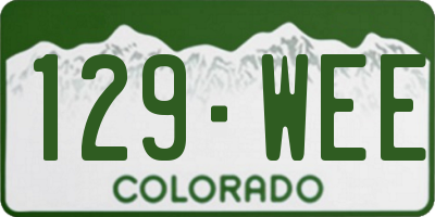 CO license plate 129WEE
