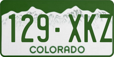 CO license plate 129XKZ