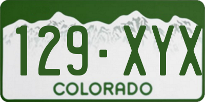 CO license plate 129XYX