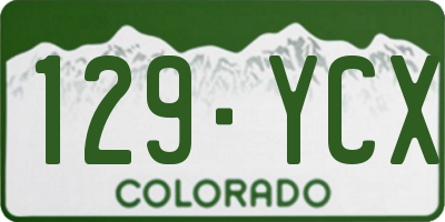CO license plate 129YCX