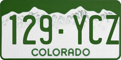 CO license plate 129YCZ