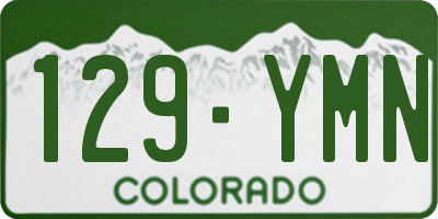 CO license plate 129YMN