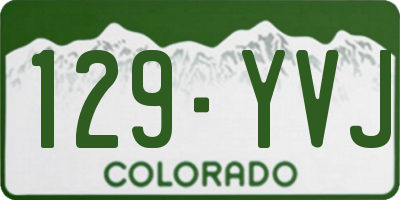CO license plate 129YVJ