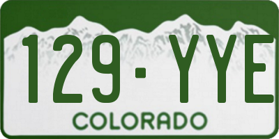 CO license plate 129YYE