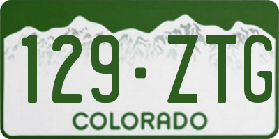 CO license plate 129ZTG