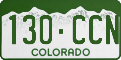 CO license plate 130CCN