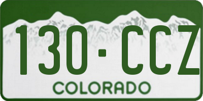 CO license plate 130CCZ