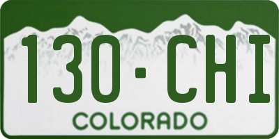 CO license plate 130CHI