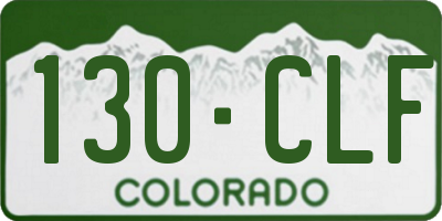 CO license plate 130CLF