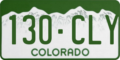 CO license plate 130CLY