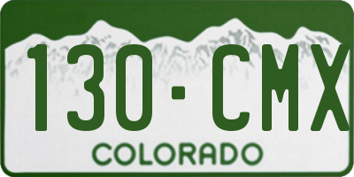 CO license plate 130CMX