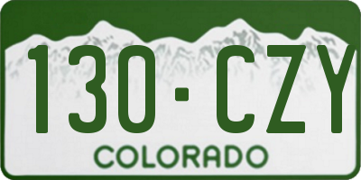 CO license plate 130CZY