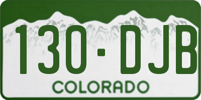 CO license plate 130DJB