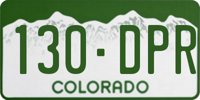 CO license plate 130DPR