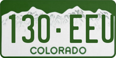 CO license plate 130EEU