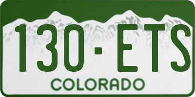 CO license plate 130ETS