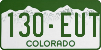 CO license plate 130EUT
