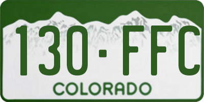 CO license plate 130FFC