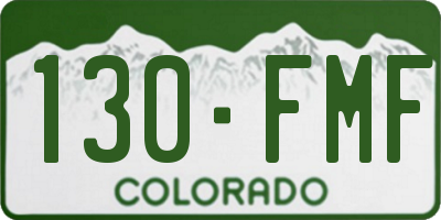 CO license plate 130FMF