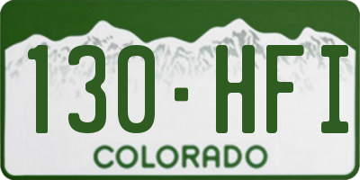 CO license plate 130HFI