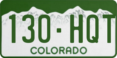 CO license plate 130HQT