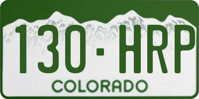 CO license plate 130HRP
