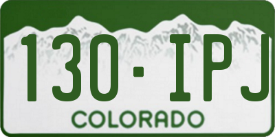 CO license plate 130IPJ