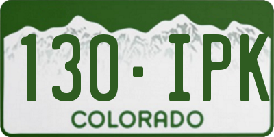 CO license plate 130IPK