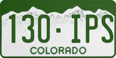 CO license plate 130IPS