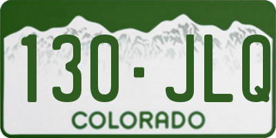 CO license plate 130JLQ