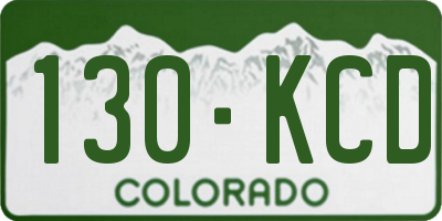 CO license plate 130KCD