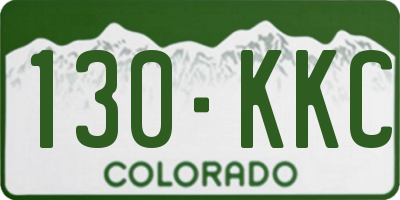 CO license plate 130KKC