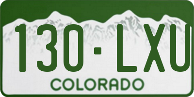 CO license plate 130LXU