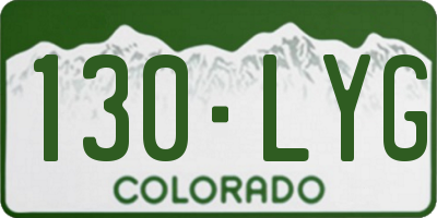CO license plate 130LYG