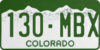 CO license plate 130MBX