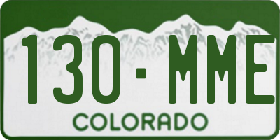 CO license plate 130MME