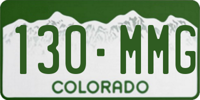 CO license plate 130MMG