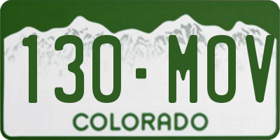 CO license plate 130MOV
