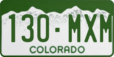 CO license plate 130MXM