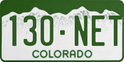CO license plate 130NET