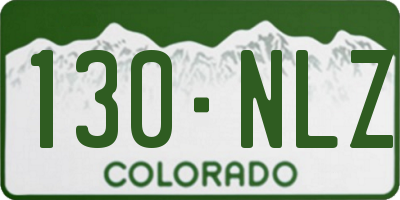 CO license plate 130NLZ