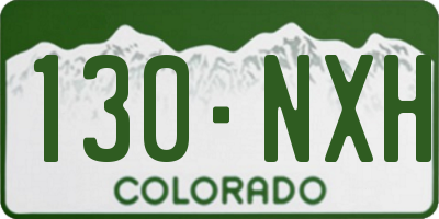 CO license plate 130NXH