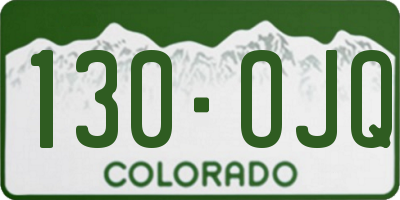 CO license plate 130OJQ