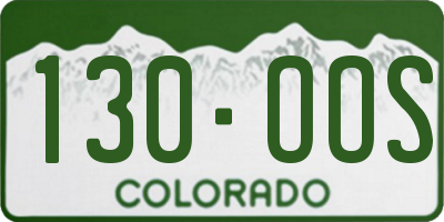 CO license plate 130OOS