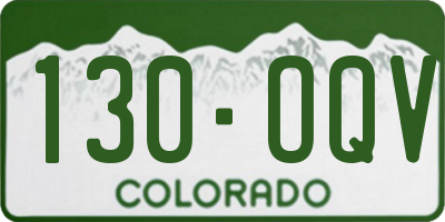 CO license plate 130OQV