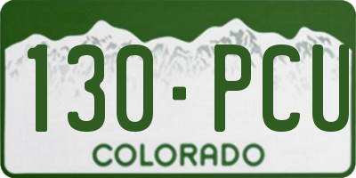 CO license plate 130PCU